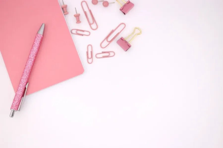 pink notebook