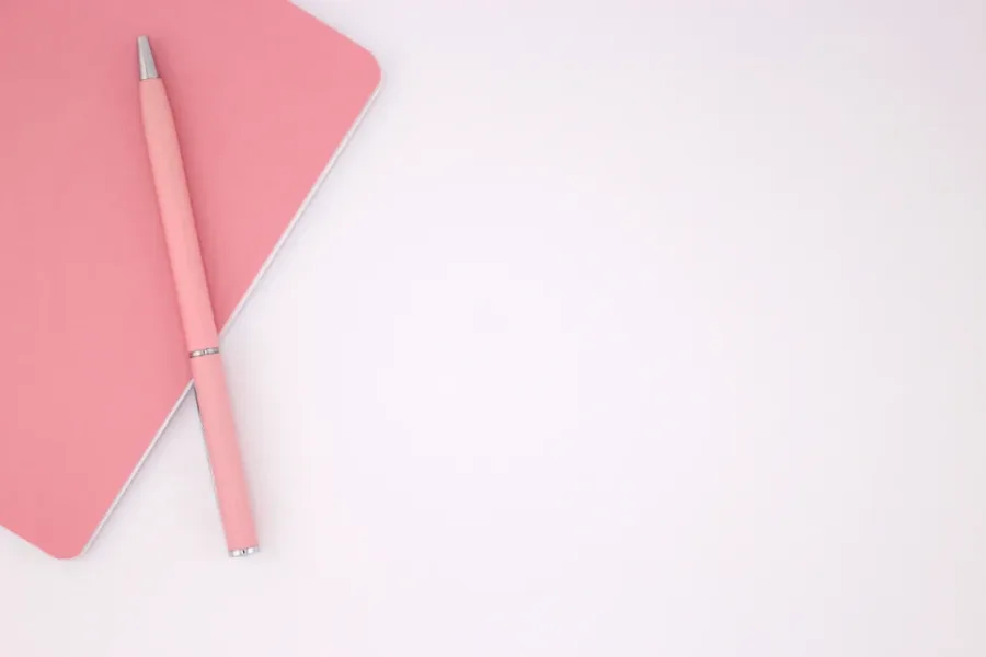 pink notebook